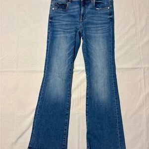American Eagle Outfitters Blue Flare Jeans 8 SHORT